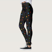Rainbow Stippen Polka Dot Black Confetti Leggings (Links)