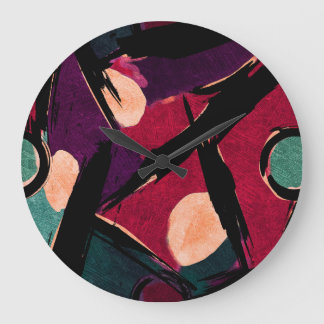 Rainbow Streaks: Abstracte acryltextuur Grote Klok