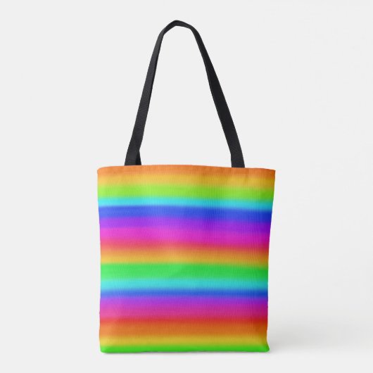 Rainbow Stripe-Canvas tas (Achterkant)