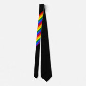 Rainbow Stripe Gay Pride Business Kantoor Stropdas (Achterkant)