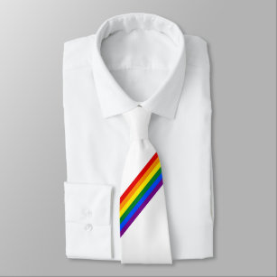 Rainbow Stripe Gay Pride Business Wedding Neck Stropdas