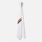 Rainbow Stripe Gay Pride Business Wedding Neck Stropdas (Voorkant)