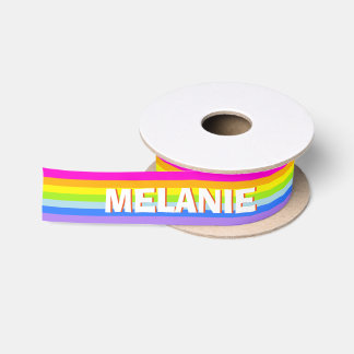 Rainbow stripe, gepersonaliseerde naam lint