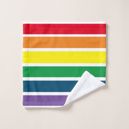 Rainbow Striped Bad Handdoek (Wasdoekje)