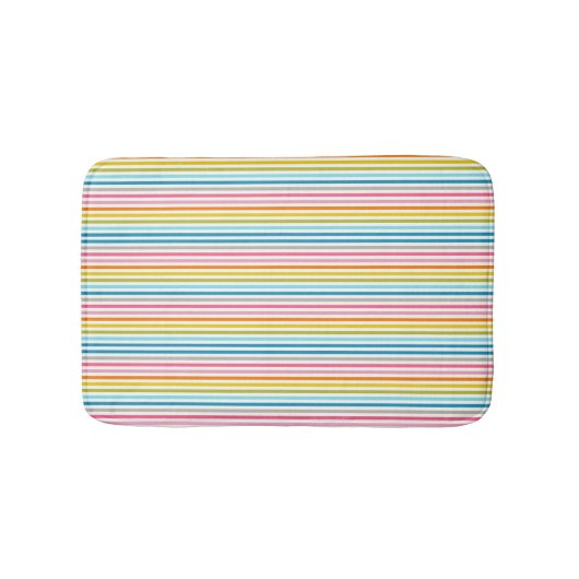 Rainbow Striped Bath Mat (Voorkant)