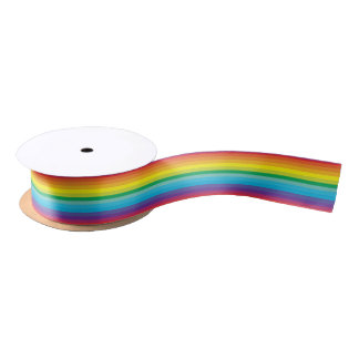 Rainbow Striped Bold Rainbowcore Decora Kei Lint