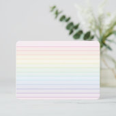 Rainbow Striped Flat Dank je wel kaart (Staand voorkant)