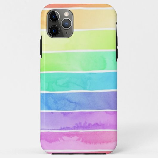 Rainbow striped Phone Case (Achterkant)
