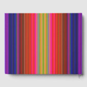 Rainbow Stripes Abstrait Birthday Party Livre d'in (Verso)