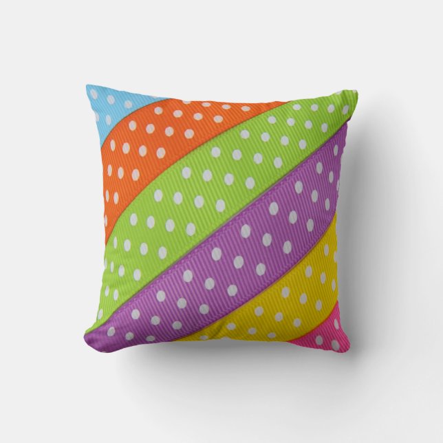 Rainbow Stripes American Mojo Coussin (Recto)