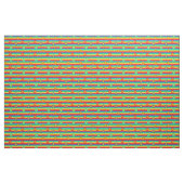 Rainbow Stripes and Hippie Flowers Pattern Stof (Yard (91,4 cm))