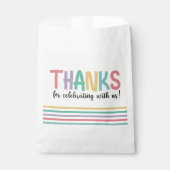 Rainbow Stripes Baby shower Bedankt Bedankzakje (Voorkant)