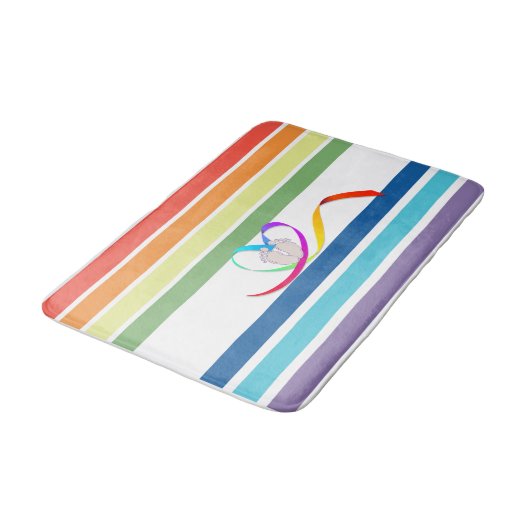 Rainbow Stripes Badmat (Gekanteld)