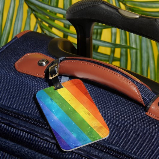Rainbow Stripes Bagagelabel (Voorkant Insitu 1)