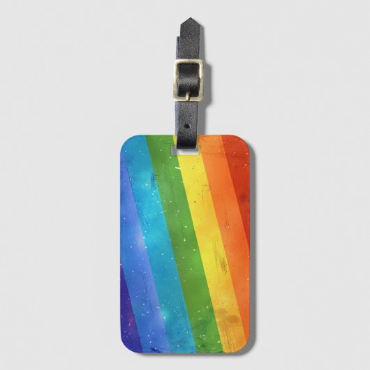 Rainbow Stripes Bagagelabel (Voorkant (verticaal))
