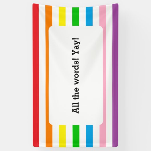 Rainbow Stripes! Banner (Verticaal)