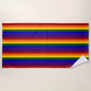 Rainbow Stripes Beach Towel Strandlaken