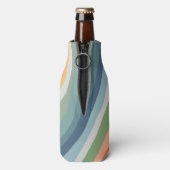 Rainbow Stripes Colorful Waves Flesjeskoeler (Fles Achterkant)