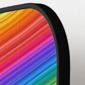Rainbow Stripes Design Pickleball Paddle (Links Detail)