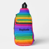 Rainbow Stripes Design Sling Bag (Voorkant)
