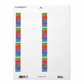 RAINBOW STRIPES ETIKET (zijde) (Full Sheet)