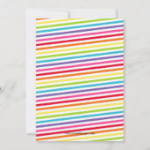 Rainbow Stripes fête d'anniversaire - Invitation (Dos)