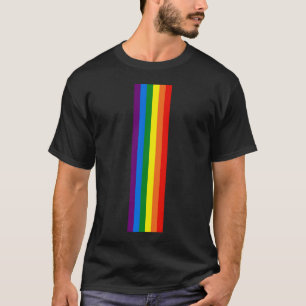 Rainbow Stripes Gay Pride LGBT-ondersteuning T-shirt