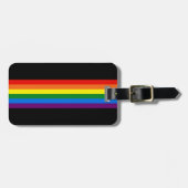 Rainbow Stripes Gay Pride LGBT Support Gifts Bagagelabel (Voorkant horizontaal)