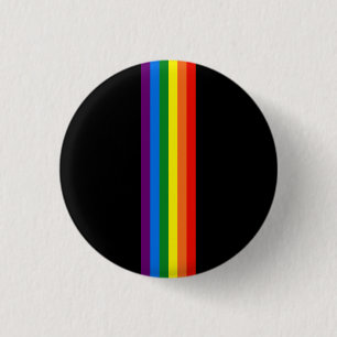 Rainbow Stripes Gay Pride LGBT Support Gifts Ronde Button 3,2 Cm