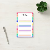 Rainbow Stripes Happy Colorful Post-it® Notes (Kantoor)