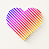 Rainbow Stripes Heart Notitieboek (Achterkant)