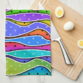 RAINBOW STRIPES Kitchen - Bar - Bath TOWELS Theedoek (Quarter Fold)