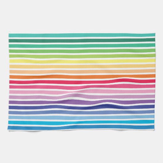 Rainbow Stripes Kitchen Towel Theedoek (Horizontaal)
