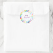 Rainbow Stripes Kleurrijke Fun Party Favor Sticker (Tas)