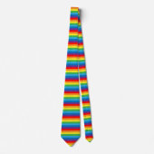 Rainbow Stripes LGBTQ-patroon Stropdas (Voorkant)
