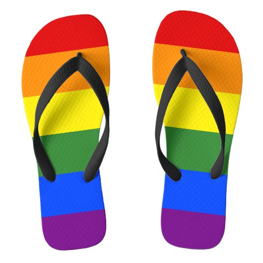 Rainbow Stripes LGBTQ Pride Teenslippers (Voetbed)