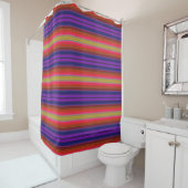 Rainbow Stripes Motif Douche rideau (En situation)
