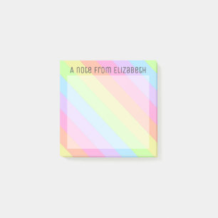 Rainbow Stripes-naam van pasta Post-it® Notes