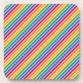 Rainbow Stripes Pattern Bier Onderzetter (Voorkant)