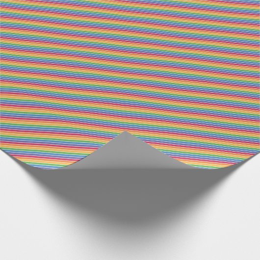 Rainbow Stripes Pattern Cadeaupapier (Hoek)