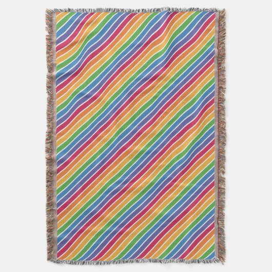 Rainbow Stripes Pattern Deken (Voorkant Verticaal)