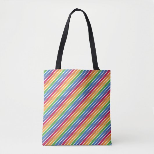 Rainbow Stripes Pattern Draagtas (Voorkant)