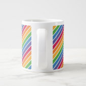 Rainbow Stripes Pattern Extra Grote Beker (Achterkant)