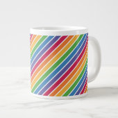 Rainbow Stripes Pattern Extra Grote Beker (Voorkant rechts)