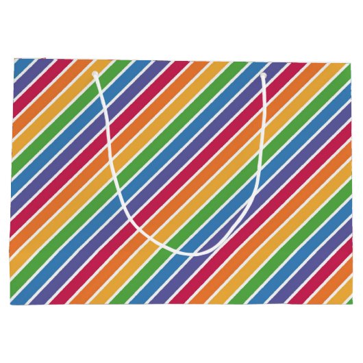 Rainbow Stripes Pattern Groot Cadeauzakje (Achterkant)
