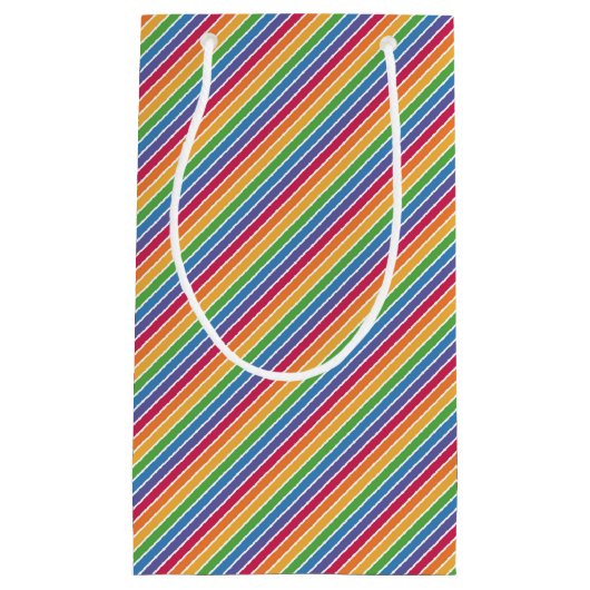 Rainbow Stripes Pattern Klein Cadeauzakje (Voorkant)