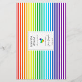 Rainbow Stripes Pattern LGBTQ Artisan Soap Wrapen (Voorkant)