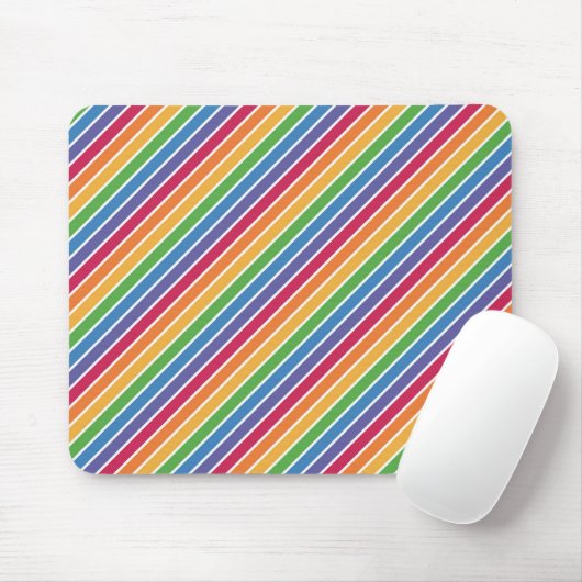 Rainbow Stripes Pattern Muismat (Met muis)