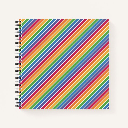 Rainbow Stripes Pattern Notitieboek (Voorkant)