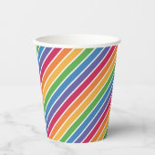 Rainbow Stripes Pattern Papieren Bekers (Voorkant)